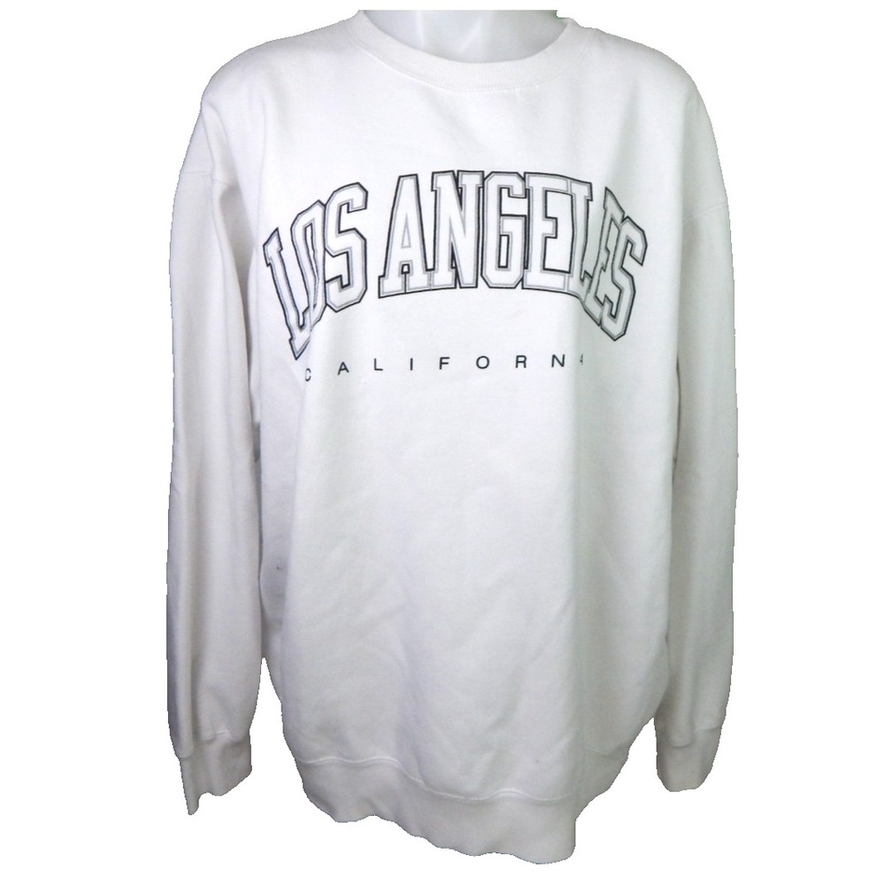 John Galt Brandy Melville One Size Sweatshirt Los Angeles Crewneck White